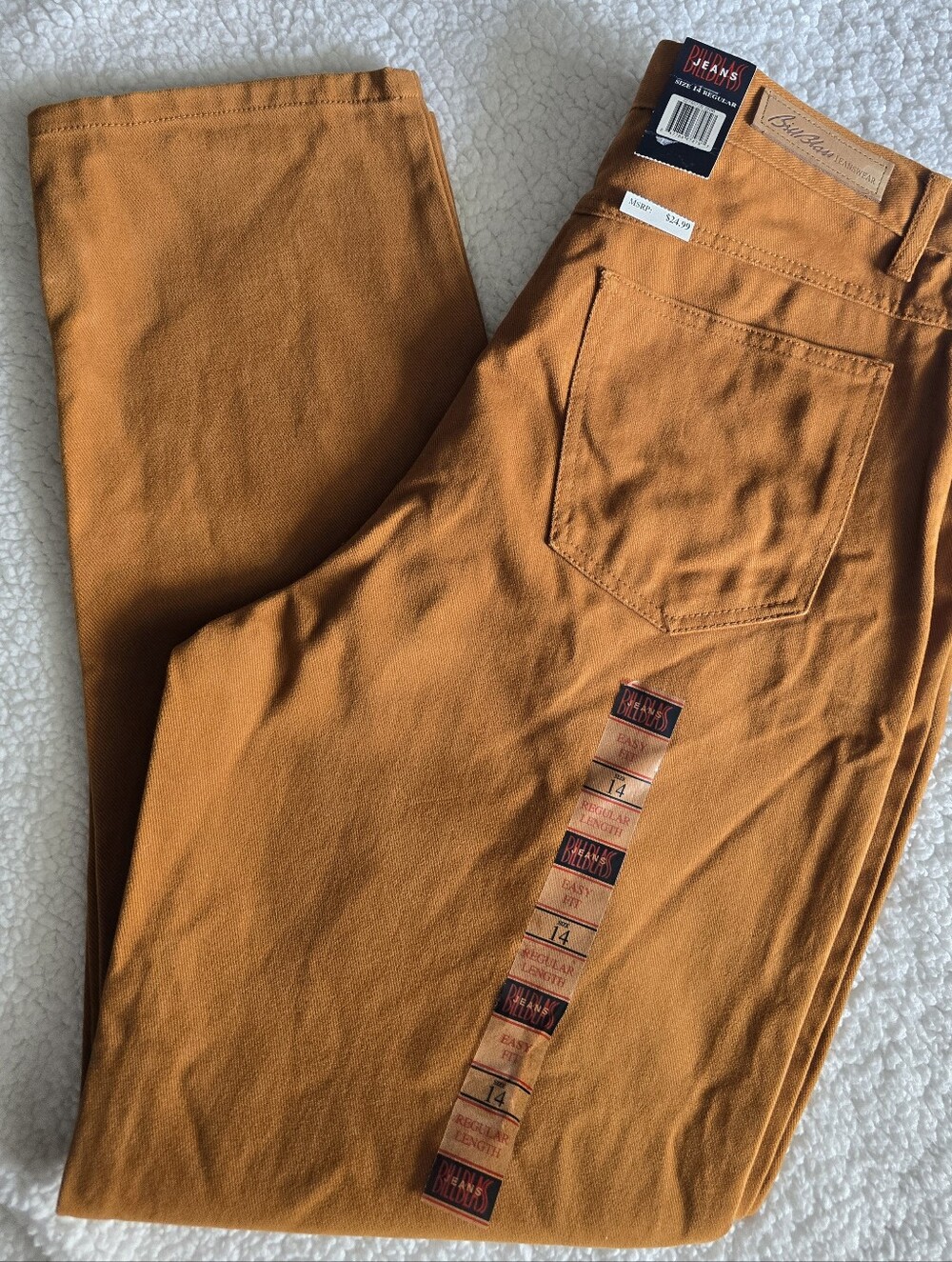 VTG 90s Deadstock Bill Blass High Rise Pants Camel Brown Academia Minimalist NWT